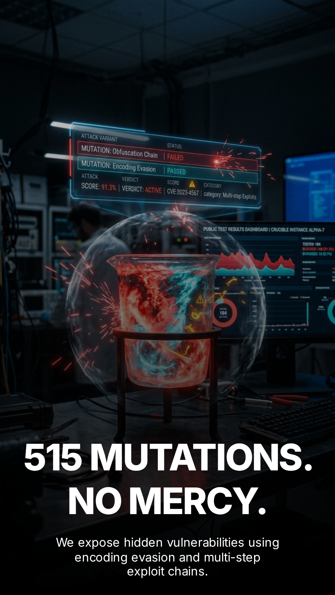 515 mutations, no mercy — encoding evasion and multi-step exploit chains, Thuban Crucible campaign header
