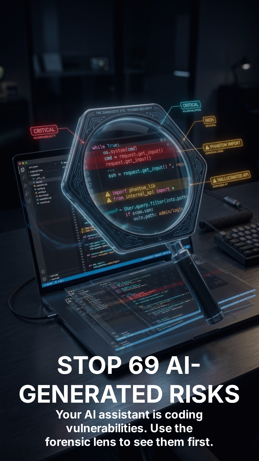 Stop 69 AI-generated risks — your AI assistant is coding vulnerabilities, use the forensic lens to see them first